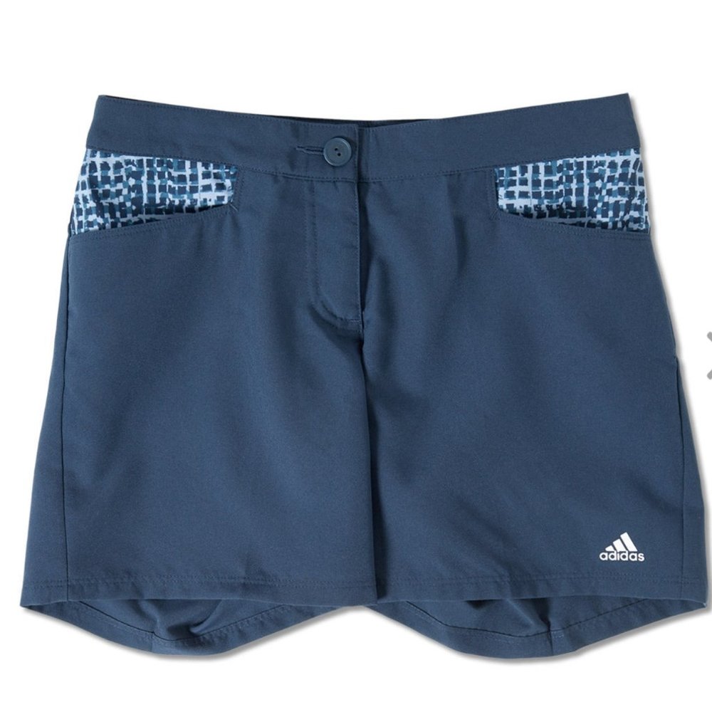 Adidas Girls Print Aeroready Shorts Size Small Blue
